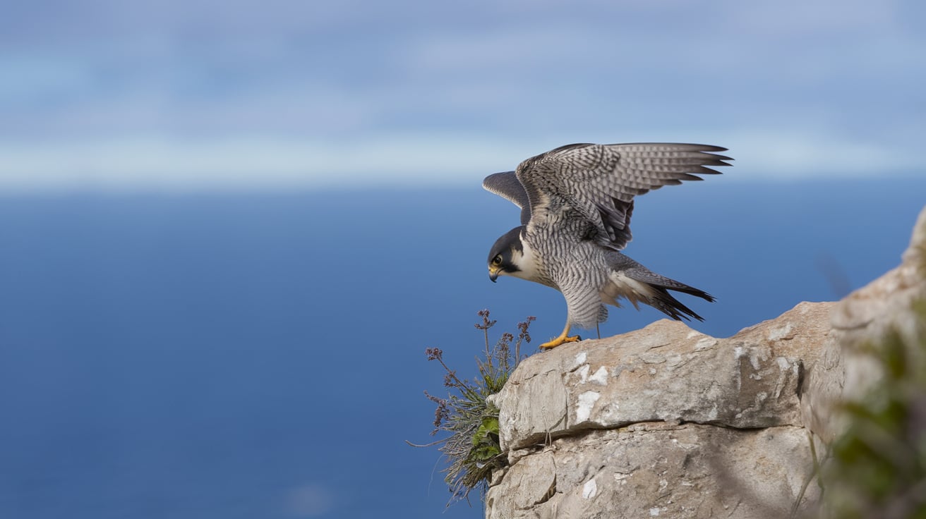 Peregrine Falcon on a Cliff